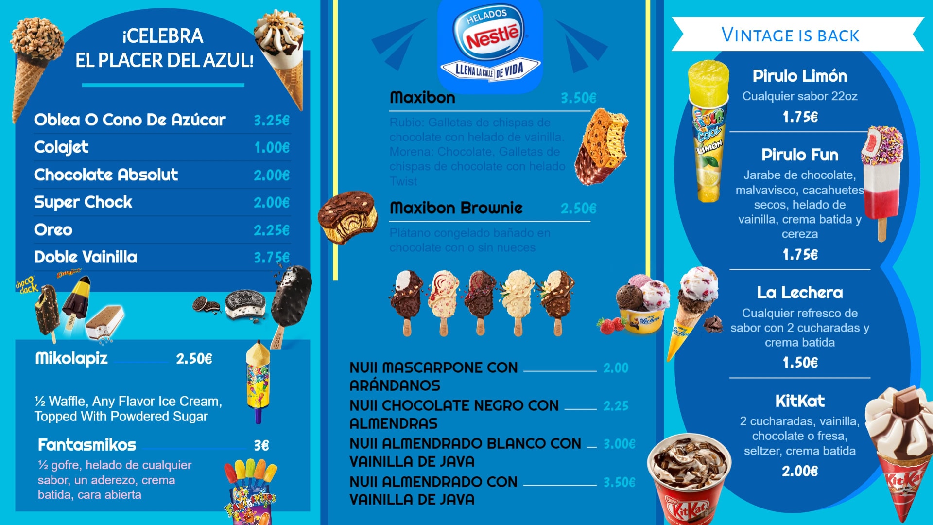 Cartelería digital para heladerías con promociones y sabores destacados.