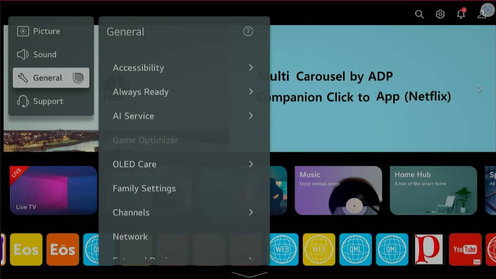 Configura Ambimedia CMS en LG WebOS para una gestión eficiente de contenido digital.